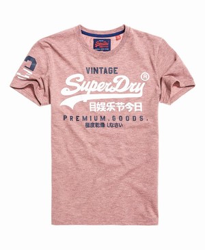 Superdry Premium Goods Duo Férfi Pólók Rózsaszín | PDYJR6239